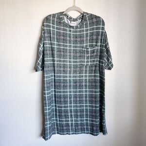 PINK by Victoria’s Secret Oversized Plaid Shirt S Soft Flannel Feel Cozy Fit